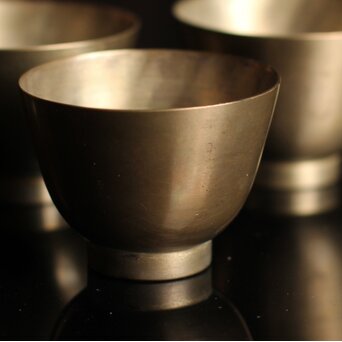 仏具 六器 砂張煎茶碗 5客　M084 