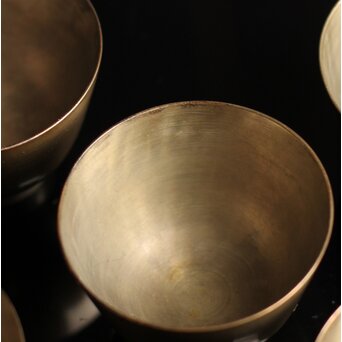 仏具 六器 砂張煎茶碗 5客　M084 