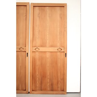 木爪型引手の細身帯戸 2枚1組　B941 