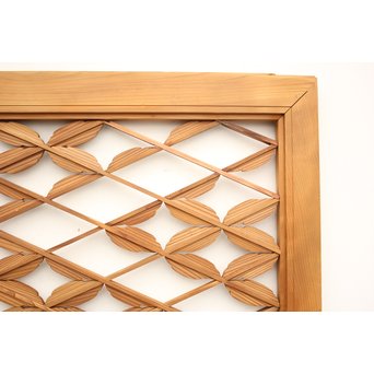 七宝繋ぎ崩しの組子中型欄間 2枚1組　R2389 