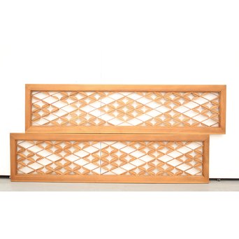 七宝繋ぎ崩しの組子中型欄間 2枚1組　R2389