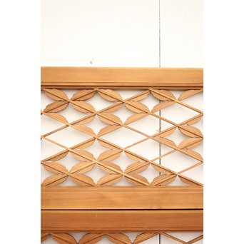 七宝繋ぎ崩しの組子中型欄間 2枚1組　R2389 