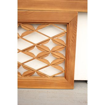 七宝繋ぎ崩しの組子中型欄間 2枚1組　R2389 