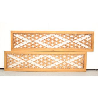 七宝繋ぎ崩しの組子中型欄間 2枚1組　R2389 