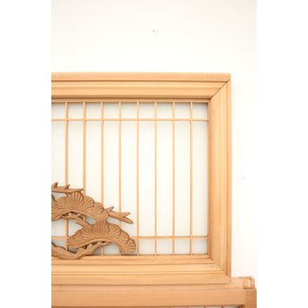 鶴松木彫 書院欄間5枚1組　R2391 