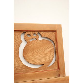 雪だるまの透かし欄間 2枚1組　R2394Y 