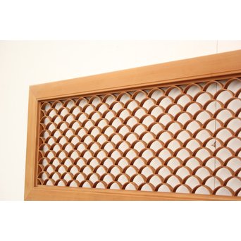 青海波の組子欄間 2枚1組　R2395 