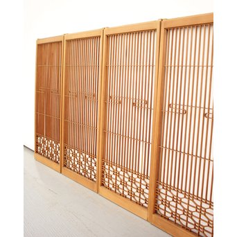 流水組子書院 4枚1組　R2399 