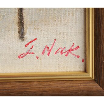 中山爾郎/じろう 油彩 【海霧】Z065 