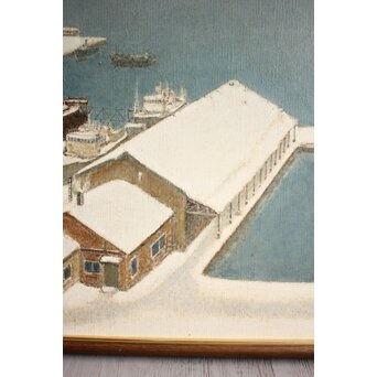 中山爾郎/じろう 油彩 【海霧】Z065 