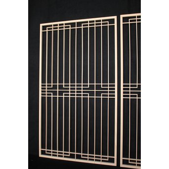 デッドストック 白木建具部材 組子書院 在庫12枚　R2408 