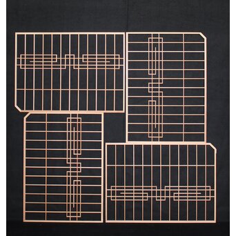 デッドストック 建具部材 角切デザイン雷門組子 R2412