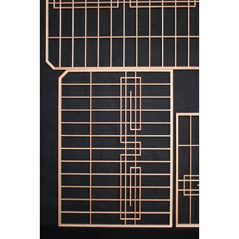 デッドストック 建具部材 角切デザイン雷門組子 R2412 