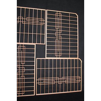 デッドストック 建具部材 角切デザイン雷門組子 R2412 