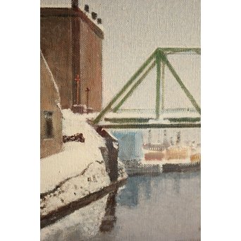 中山爾郎/じろう 油彩 20号【運河線揃】Z067 