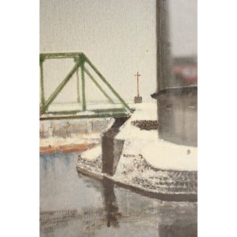 中山爾郎/じろう 油彩 20号【運河線揃】Z067 