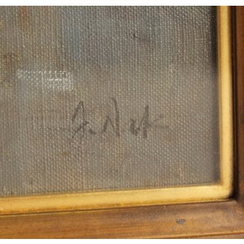 中山爾郎/じろう 油彩 20号【運河線揃】Z067 