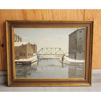 中山爾郎/じろう 油彩 20号【運河線揃】Z067