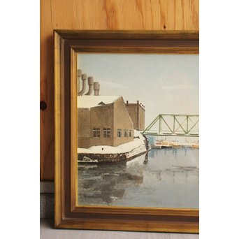 中山爾郎/じろう 油彩 20号【運河線揃】Z067 