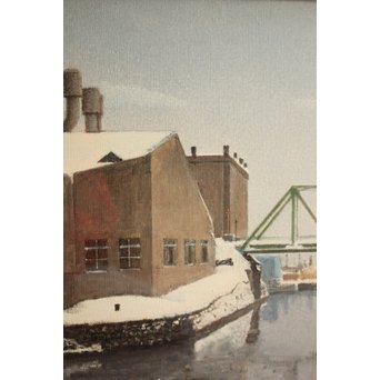 中山爾郎/じろう 油彩 20号【運河線揃】Z067 