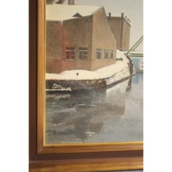 中山爾郎/じろう 油彩 20号【運河線揃】Z067 