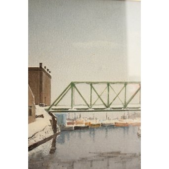 中山爾郎/じろう 油彩 20号【運河線揃】Z067 