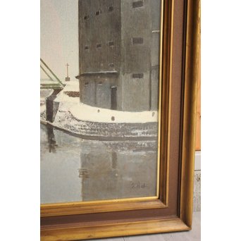 中山爾郎/じろう 油彩 20号【運河線揃】Z067 