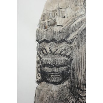 中山爾郎/じろう 水彩 【円空仏】Z069 