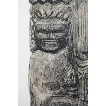 中山爾郎/じろう 水彩 【円空仏】Z069 