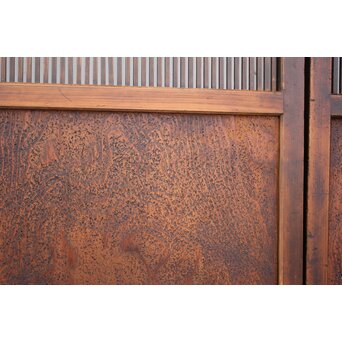 民藝 万本格子戸 2枚1組　L965 