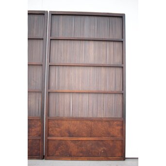 民藝 万本格子戸 2枚1組　L965 