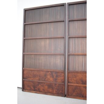 民藝 万本格子戸 2枚1組　L965 