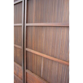 民藝 万本格子戸 2枚1組　L965 