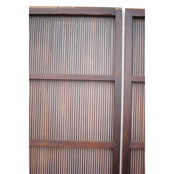 民藝 万本格子戸 2枚1組　L965 