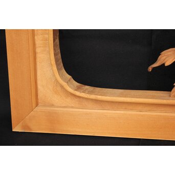 大島五雲 井波彫刻大作 桜と木蓮 2枚1組　X090Y 