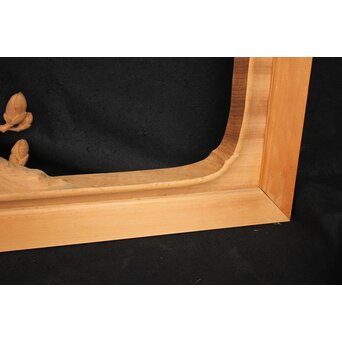 大島五雲 井波彫刻大作 桜と木蓮 2枚1組　X090Y 