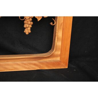 大島五雲 井波彫刻大作 葡萄と栗鼠 2枚1組　X091Y 