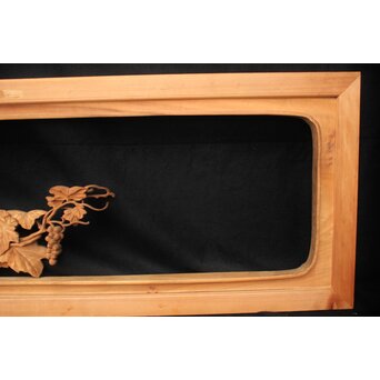 大島五雲 井波彫刻大作 葡萄と栗鼠 2枚1組　X091Y 