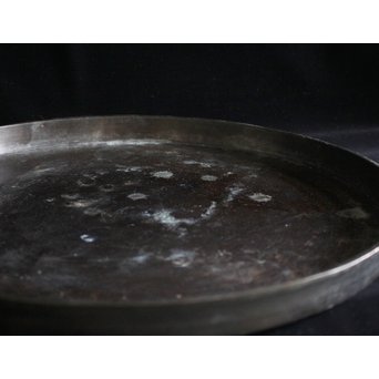 古銅 円式煎茶盆　M089 
