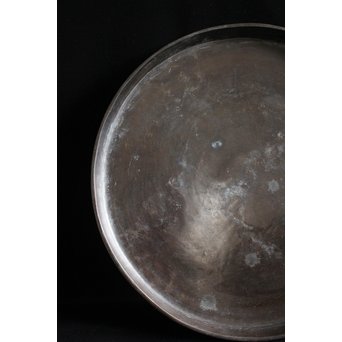 古銅 円式煎茶盆　M089 