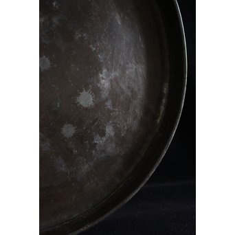 古銅 円式煎茶盆　M089 
