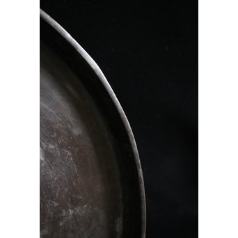 古銅 円式煎茶盆　M089 