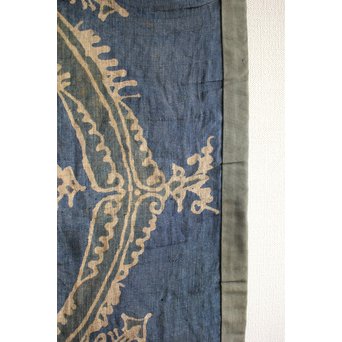 武樋貞波留 染繊/染物 潮染魚紋壁掛　U054 