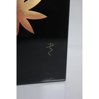 三谷吾一 沈金茶箱　Q040 