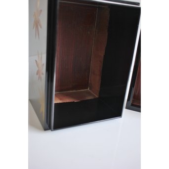 三谷吾一 沈金茶箱　Q040 