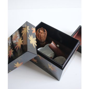 三谷吾一 沈金茶箱　Q040 