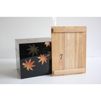 三谷吾一 沈金茶箱　Q040 