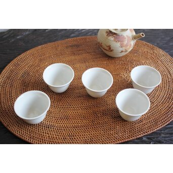 白磁煎茶碗 5客1組　P096 