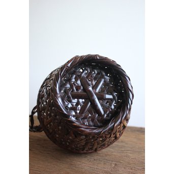 鈴木玩々斎 竹籠　U058 