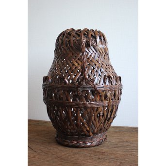 鈴木玩々斎 竹籠　U058 